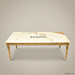 Louis XV Gilded Wood Salon Coffee Table with Brass Accents