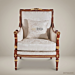 Louis XVI Bergère Salon Armchair with Gilt Wood Frame
