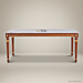 Louis XVI Neoclassical Tea Table – White Marble Top & Gold Leaf Carved Wood