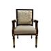 Empire Armchair Mahogany Gold Floral Damask (With Arms)