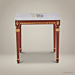 Louis XVI Salon Corner Table with Marble Top & Gilt Wood Carvings