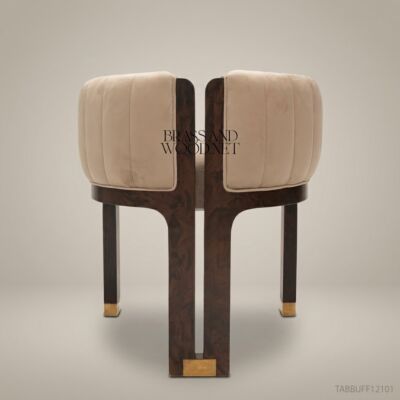 Art Marquetry Dining Suite with Channeled Velvet Chairs 16