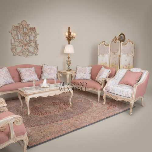 Rococo Carved Hardwood Salon Suite 01