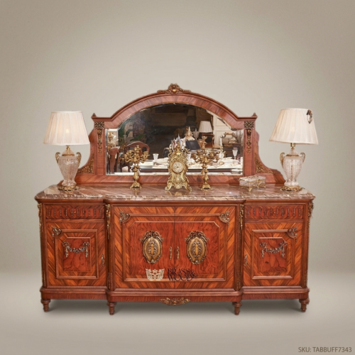 Brass & Wood Classical Ornate Buffet
