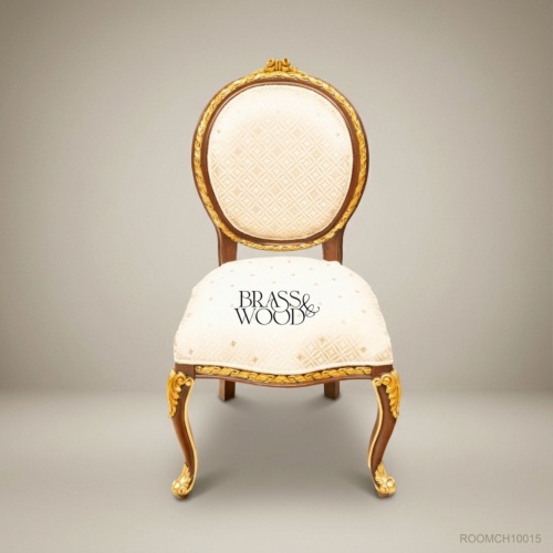 كرسي طعام ميدالية لويس الخامس عشر من Brass & Wood