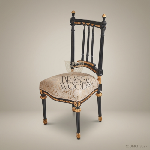 كرسي طعام نابليون الثالث المؤبن من Brass & Wood