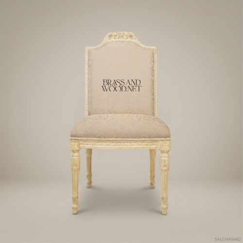 كرسي سالشا للطعام - Brass & Wood