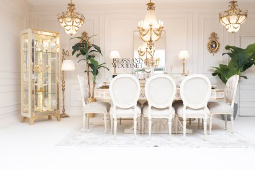 Louis XVI Ivory & Gold Medallion Dining Set 39