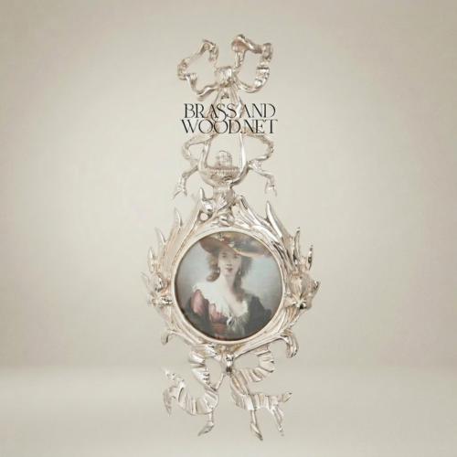 إطار جداري نحاسي على طراز لويس السادس عشر بزخرفة ربطة الشريط وتعليق الزهور - Silver