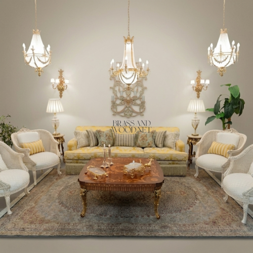 Baroque Marquetry Gilt Salon Suite 01