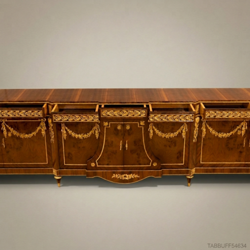 Brass & Wood Louis XVI Ormolu-Mounted Buffet 01