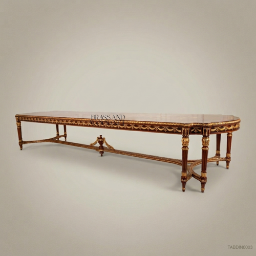 طاولة طعام غراند Brass & Wood الفاخرة