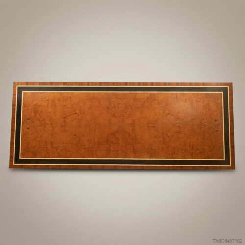طاولة طعام خشبية مطعّمة نيوكلاسيكية من Brass & Wood