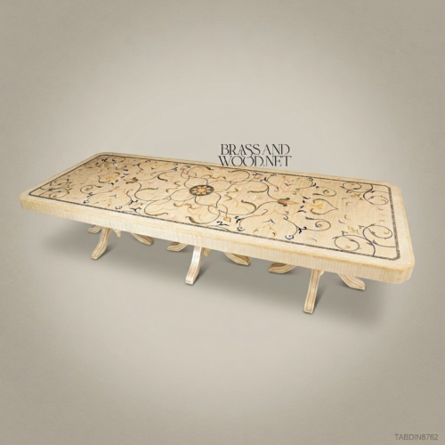 طاولة طعام فاخرة من Brass & Wood