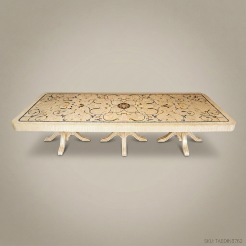 طاولة طعام فاخرة من Brass & Wood