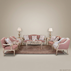 Rococo Carved Hardwood Salon Suite 01