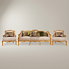 Rococo Gilt Carved Velvet Salon Suite 01